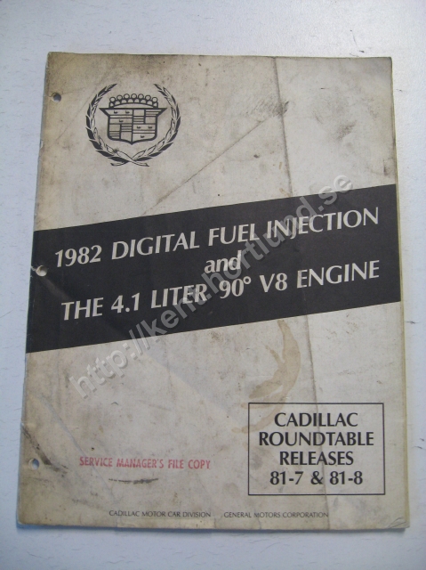 1982 Cadillac Digital fuel injection and the 4.1 liter 90deg v8 engine