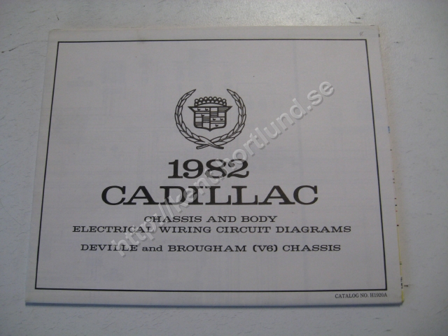 1982 Cadillac Chassis and body electrical wiring circuit diagrams