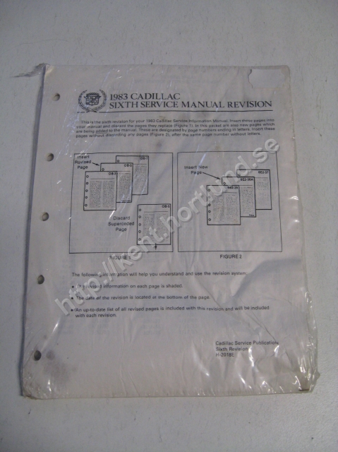 1983 Cadillac Sixth service manual revision