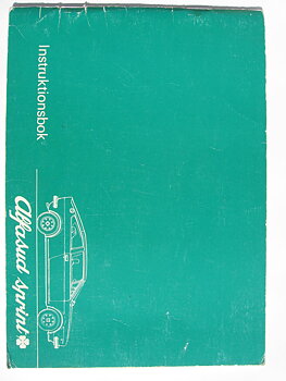 1977 - 1978 Alfasud Sprint Instruktionsbok svensk