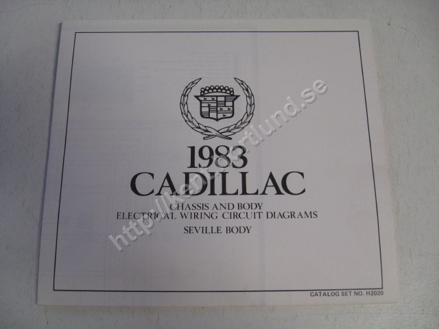 1983 Cadillac Seville Chassis and body electrical wiring circuit diagrams
