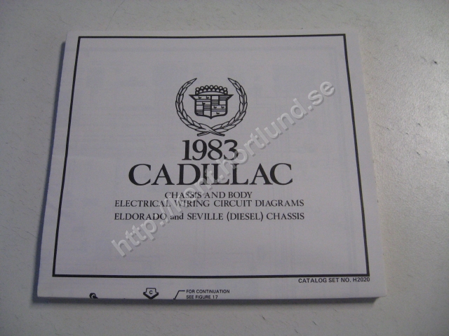 1983 Cadillac Eldorado and Seville (Diesel) Chassis and body electrical wiring circuit diagrams