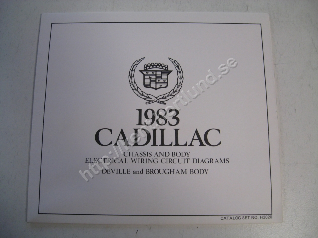 1983 Cadillac Deville and Brougham Chassis and body electrical wiring circuit diagrams