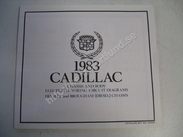 1983  Cadillac Deville and Brougham (Diesel) Chassis and body electrical wiring circuit diagrams