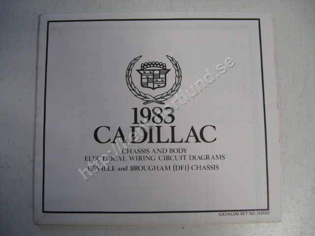 1983 Cadillac Deville and Brougham (DFI) Chassis and body electrical wiring circuit diagrams