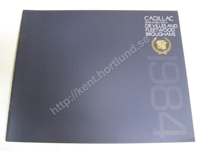 1984 Cadillac devilles fleetwoods broughams Brochure