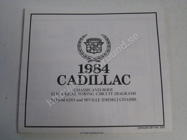 1984 Cadillac Chassis and body electrical wiring circuit diagrams