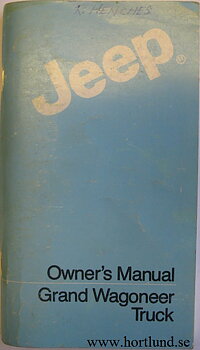 1984 Jeep Grand Wagoneer and Truck Owner's Manual