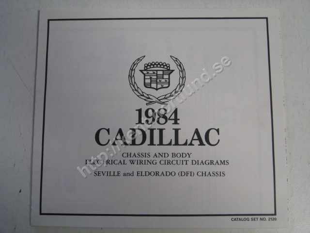 1984 Cadillac Chassis and body electrical wiring circuit diagrams