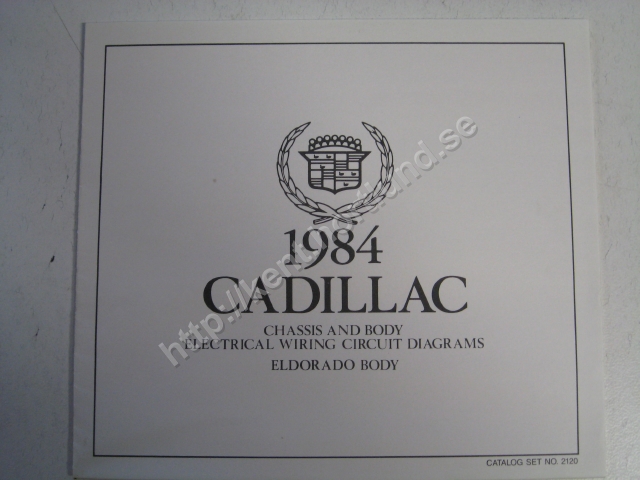 1984 Cadillac Chassis and body electrical wiring circuit diagrams