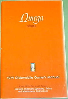 1979 Oldsmobile Omega Owner's Manual