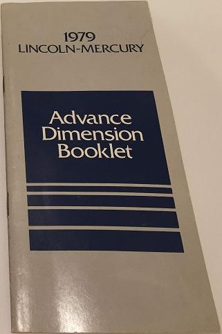 1979 Lincoln Mercury Advance Dimension Booklet