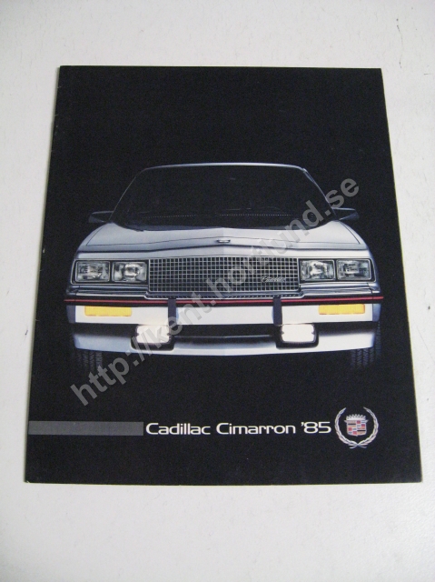 1985 Cadillac Cimarron Försäljningsbroschyr