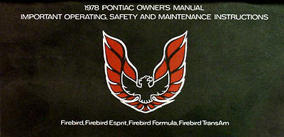 1978 Pontiac Firebird Owner's Manual