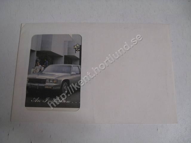 1986 Cadillac Försäljningsbroschyr