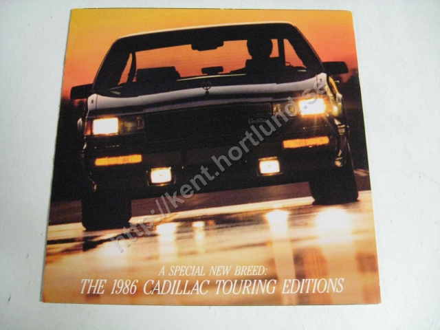 1986 Cadillac Försäljningsbroschyr