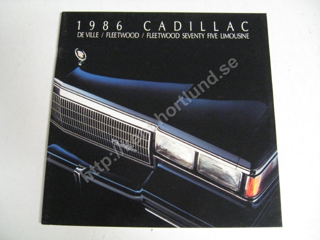 1986 Cadillac Försäljningsbroschyr