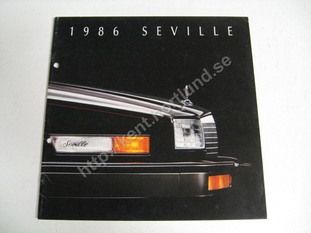 1986 Cadillac Seville Försäljningsbroschyr
