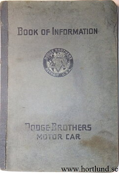 1916 Dodge Book of Information