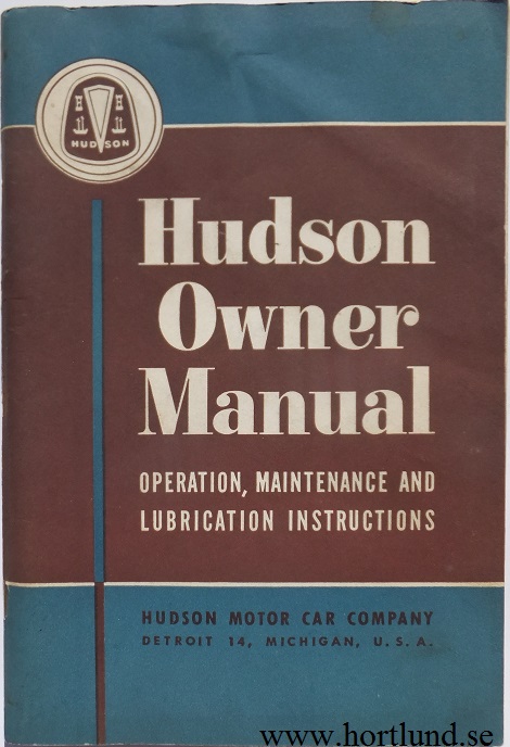 1950 Hudson Owner Manual