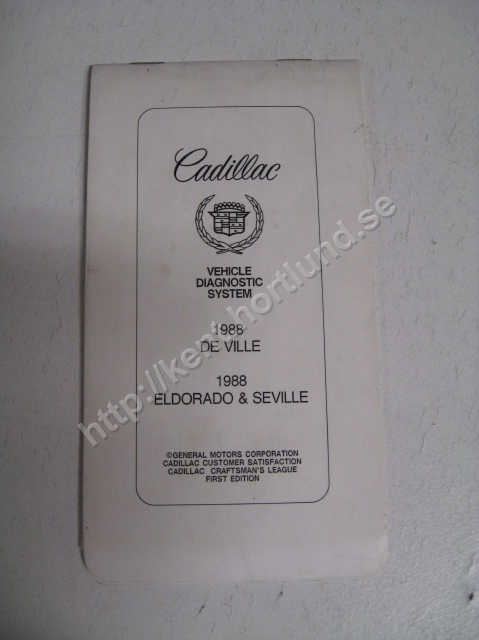 1988 Cadillac deville eldorado & seville vehicle diagnosis system