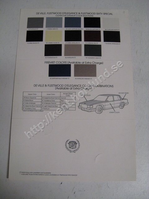 1988 Cadillac deville fleetwood & fleetwood sixty special Exteriors
