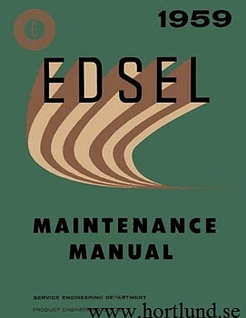 1959 Edsel Maintenance Manual