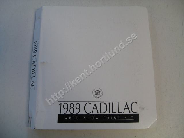 1989 Cadillac  auto show press kit