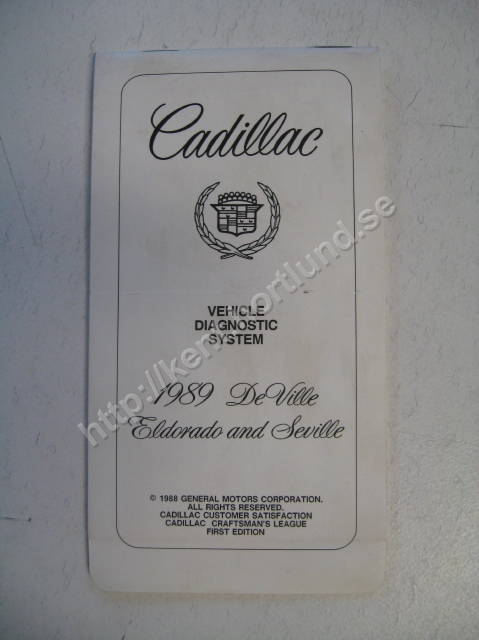 1989 Cadillac  Vehichle diagnosis system