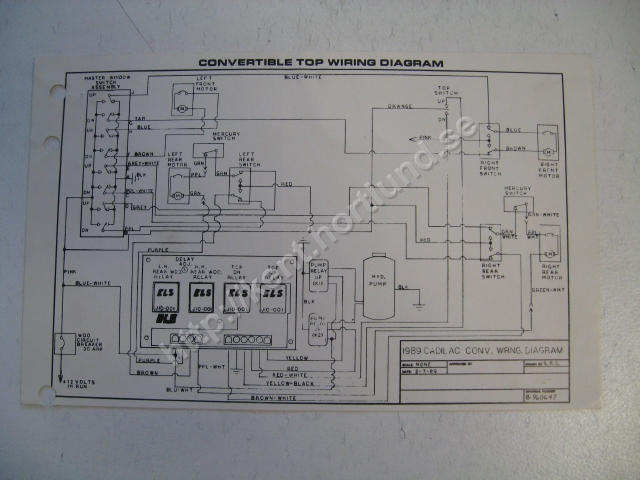 1989 Cadillac convertible top wiring diagram