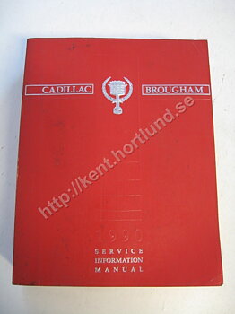 1990 Cadillac Brougham Service information manual