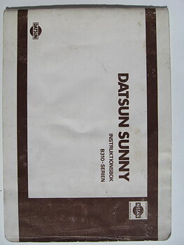 1980 Datsun Sunny Instruktionsbok B310-serien