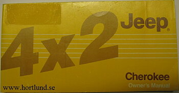 1986 Jeep 4x2 Cherokee Owner's Manual