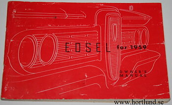 1959 Edsel Owners Manual