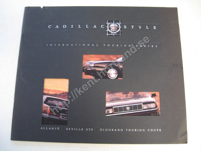 1991 Cadillac allante seville sts eldorado touring coupe Lyxbroschyr