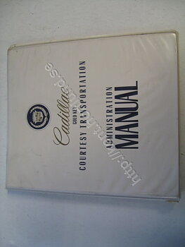 1992 Cadillac Gold Key Courtesy Transportation Administration Manual