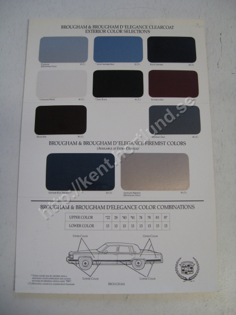 1992 Cadillac  Brougham exteriors lackkarta