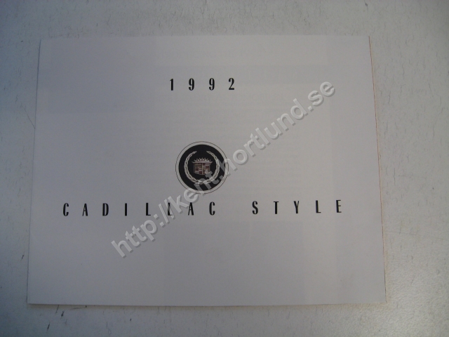 1992 Cadillac DeVille och Fleetwood broschyr