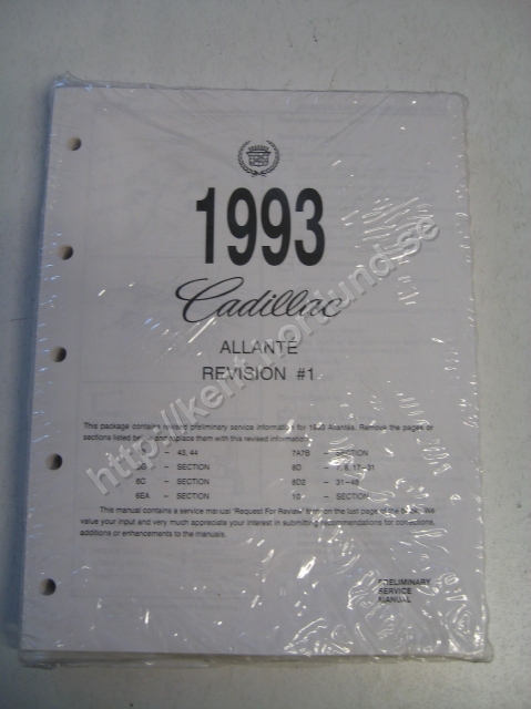 1993 Cadillac Allante Revision no1