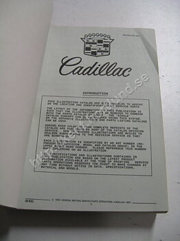1985-1993 Cadillac De Ville och Fleetwood illustration parts catalog