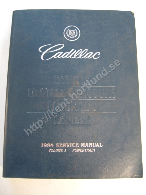 1994 Cadillac DeVille, DeVille Concourse, Eldorado & Seville Service Manual Vol 1 & 2