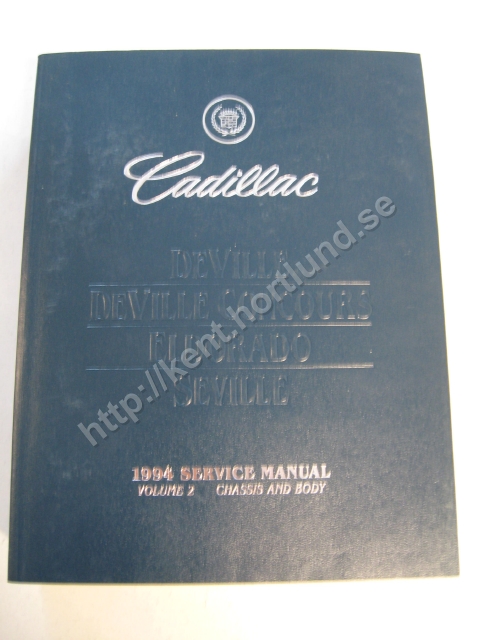 1994 Cadillac Deville, deville concourse, eldorado & seville Service manual