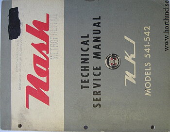1954 Nash Metropolitan Technical Service Manual