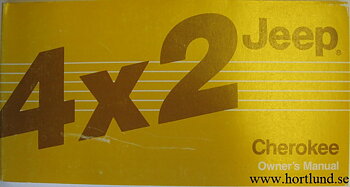 1987 Jeep 4x2 Cherokee Owner's Manual