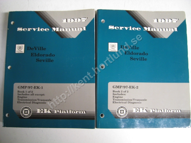1997 Cadillac De Ville, Eldorado and Seville Service Manual 2 book set