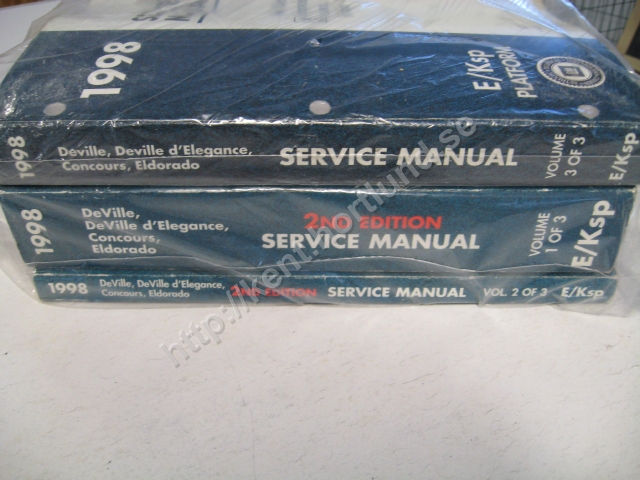 1998 Cadillac Deville, Deville d' Elegance, Concours, Eldorado Service Manual 3 book set
