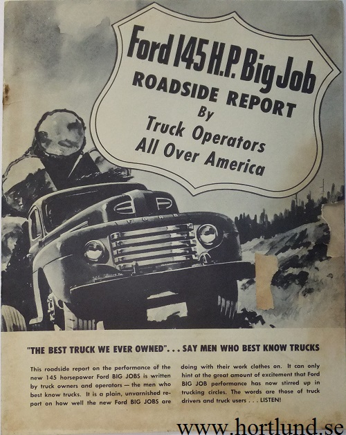1948 Ford Trucks Broschyr 145 H.P. Big Job
