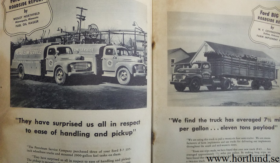 1948 Ford Trucks Broschyr 145 H.P. Big Job - 2