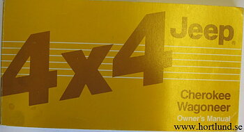 1987 Jeep 4x4 Cherokee and Wagoneer Owner's Manual