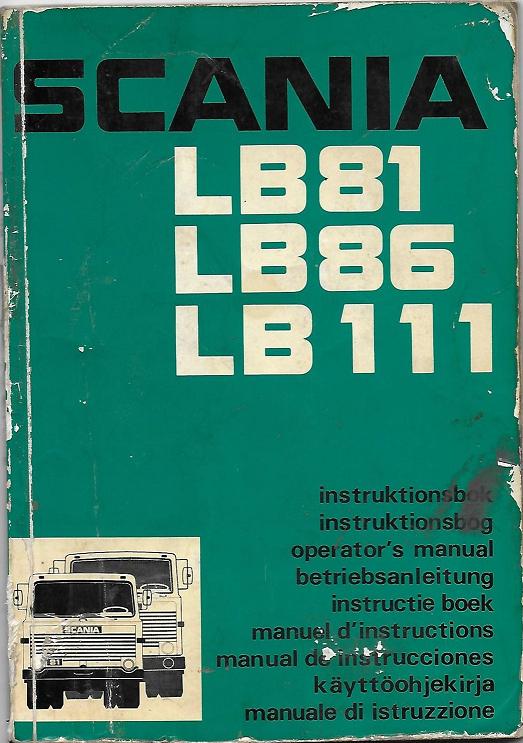 1976 Scania LB 81, LB 86, LB 111 Instruktionsbok upplaga 2